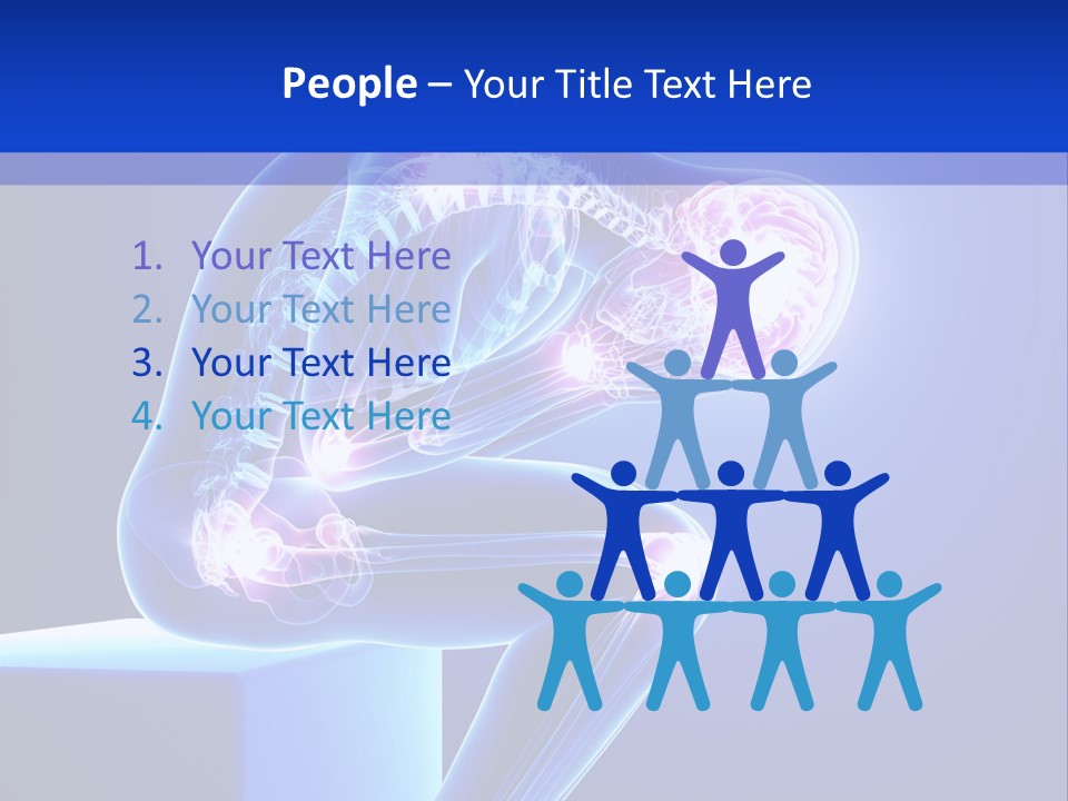 A 3D Image Of A Person With A Painful Knee PowerPoint Template