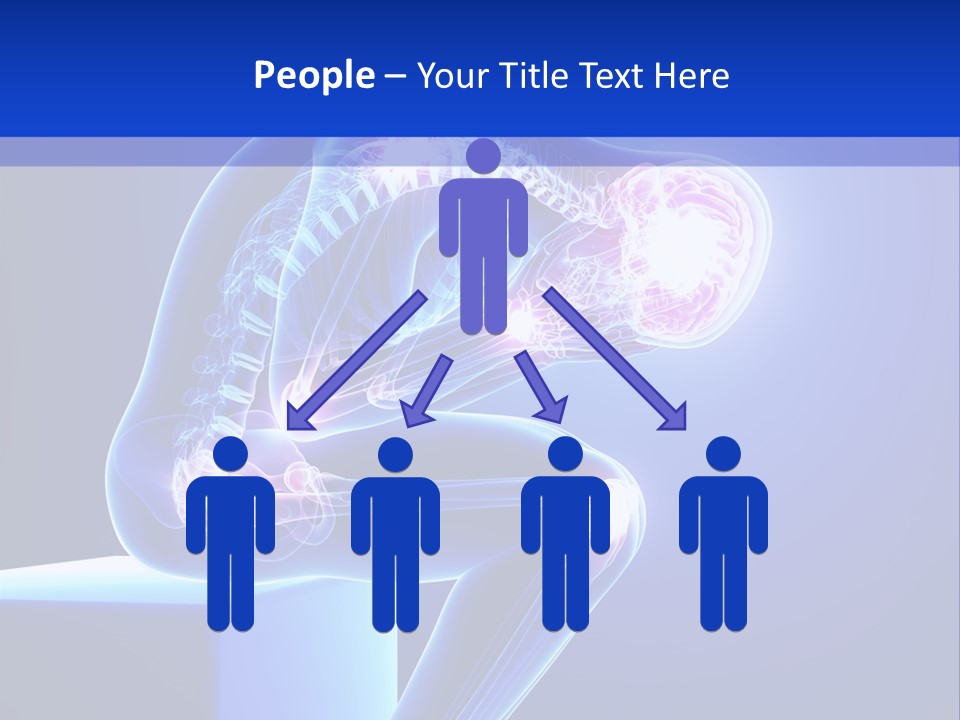 A 3D Image Of A Person With A Painful Knee PowerPoint Template