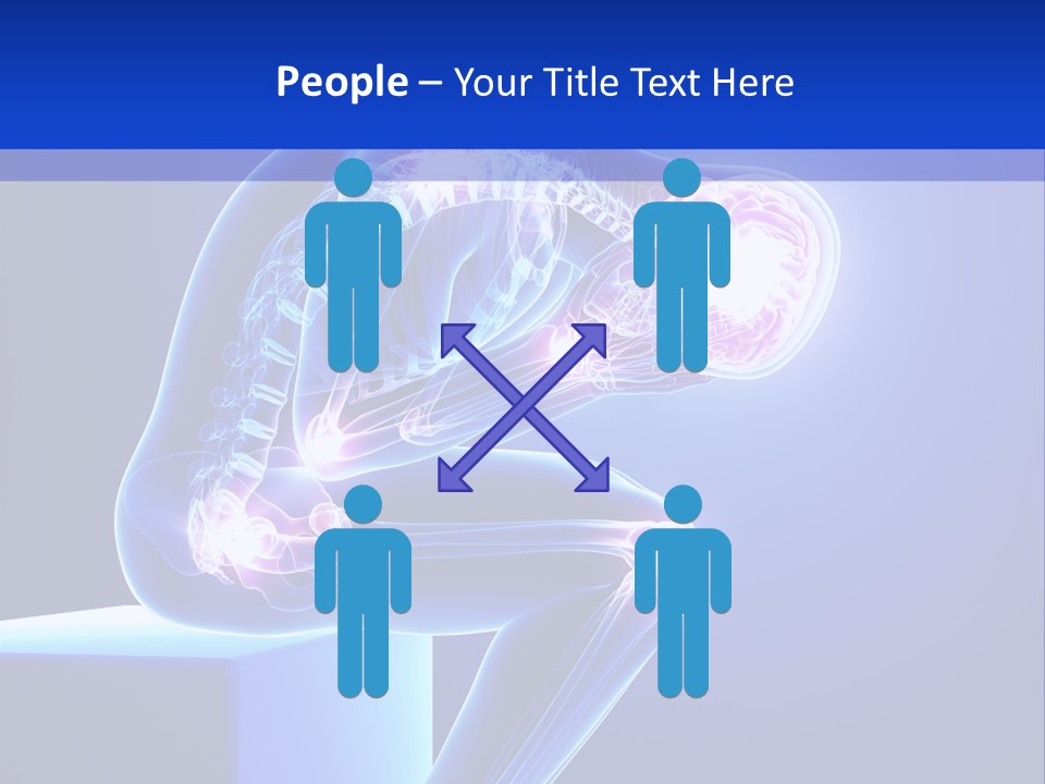 A 3D Image Of A Person With A Painful Knee PowerPoint Template