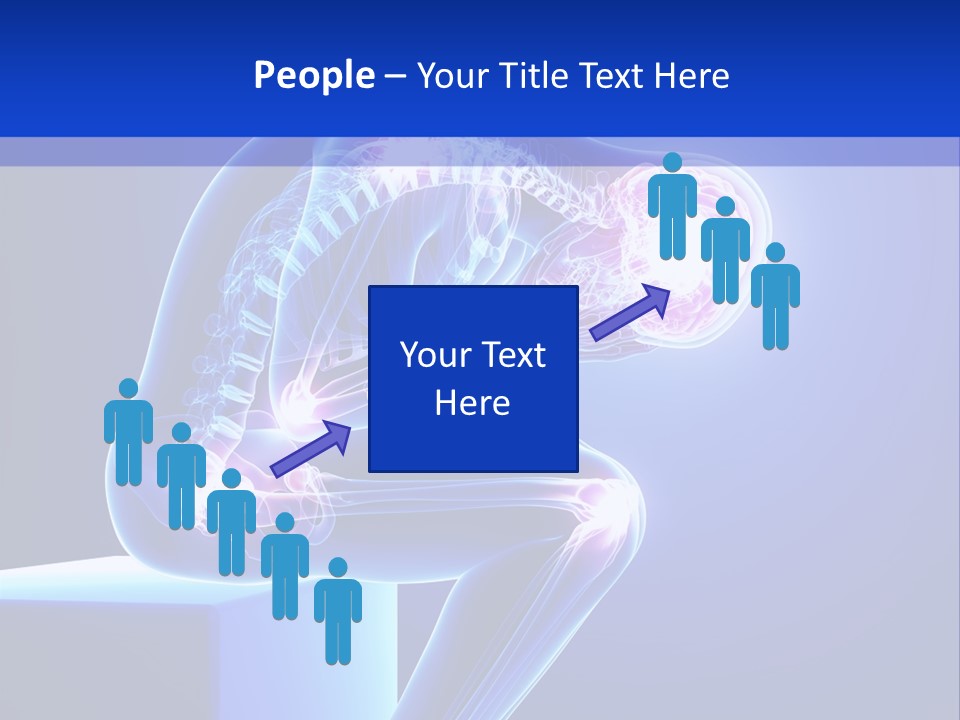 A 3D Image Of A Person With A Painful Knee PowerPoint Template