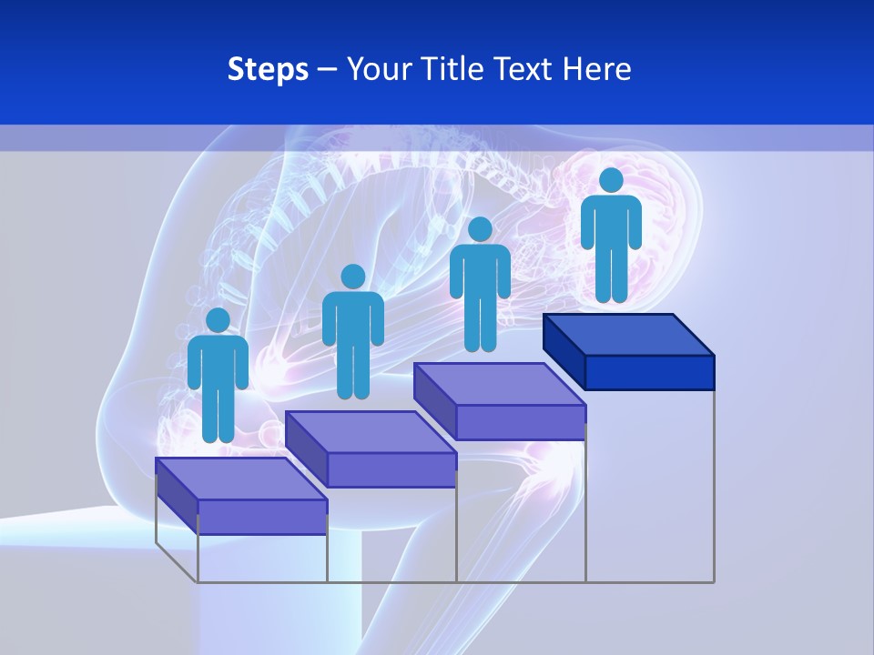 A 3D Image Of A Person With A Painful Knee PowerPoint Template