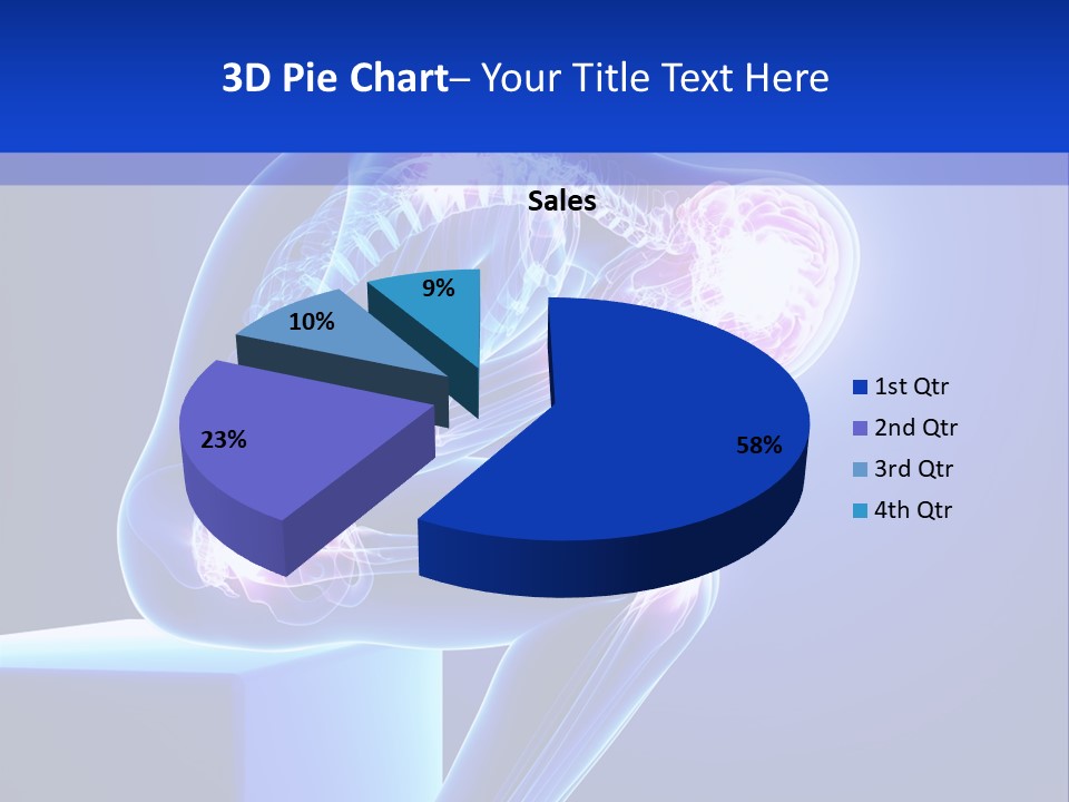A 3D Image Of A Person With A Painful Knee PowerPoint Template