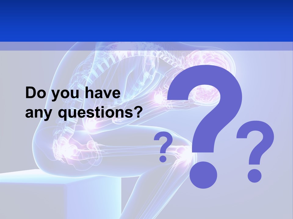 A 3D Image Of A Person With A Painful Knee PowerPoint Template