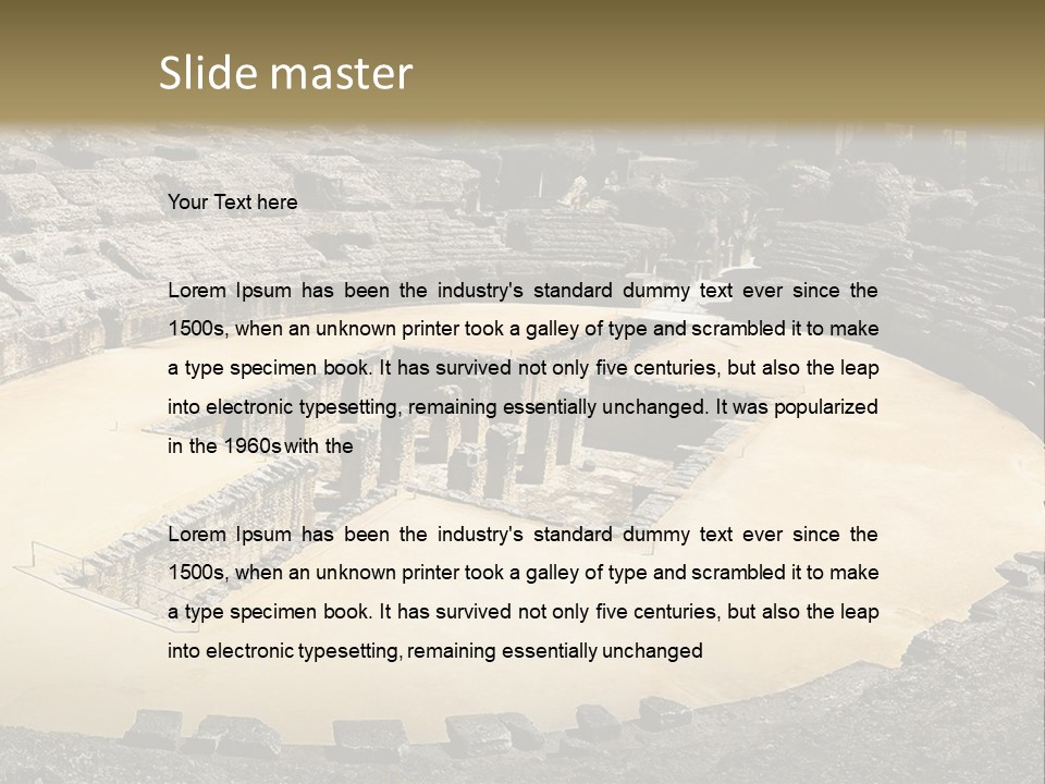 A Theatre With Seats In The Middle Of It PowerPoint Template