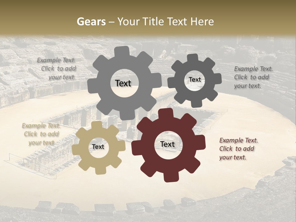 A Theatre With Seats In The Middle Of It PowerPoint Template