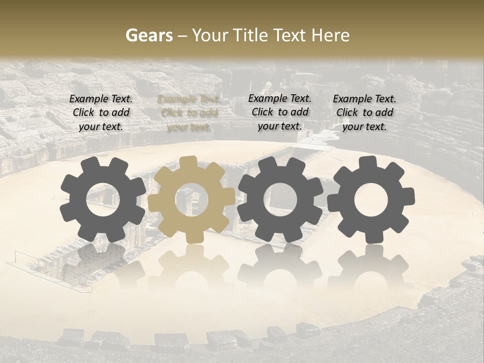 A Theatre With Seats In The Middle Of It PowerPoint Template