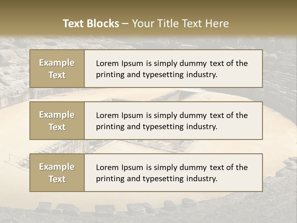 A Theatre With Seats In The Middle Of It PowerPoint Template