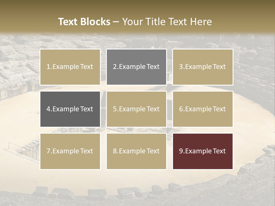 A Theatre With Seats In The Middle Of It PowerPoint Template