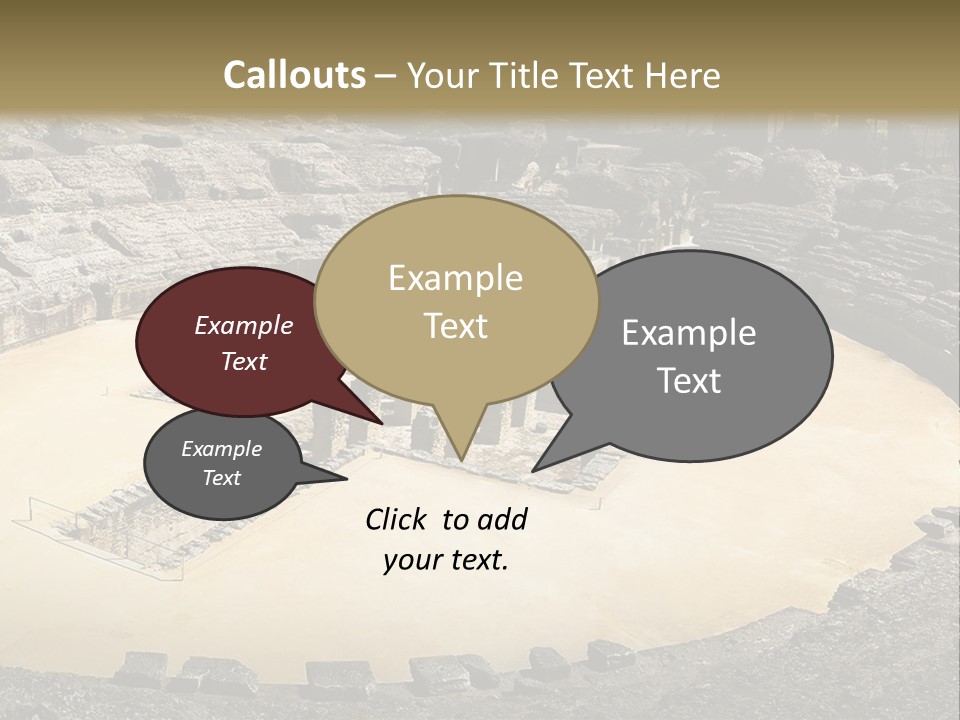 A Theatre With Seats In The Middle Of It PowerPoint Template