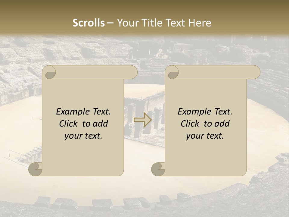 A Theatre With Seats In The Middle Of It PowerPoint Template