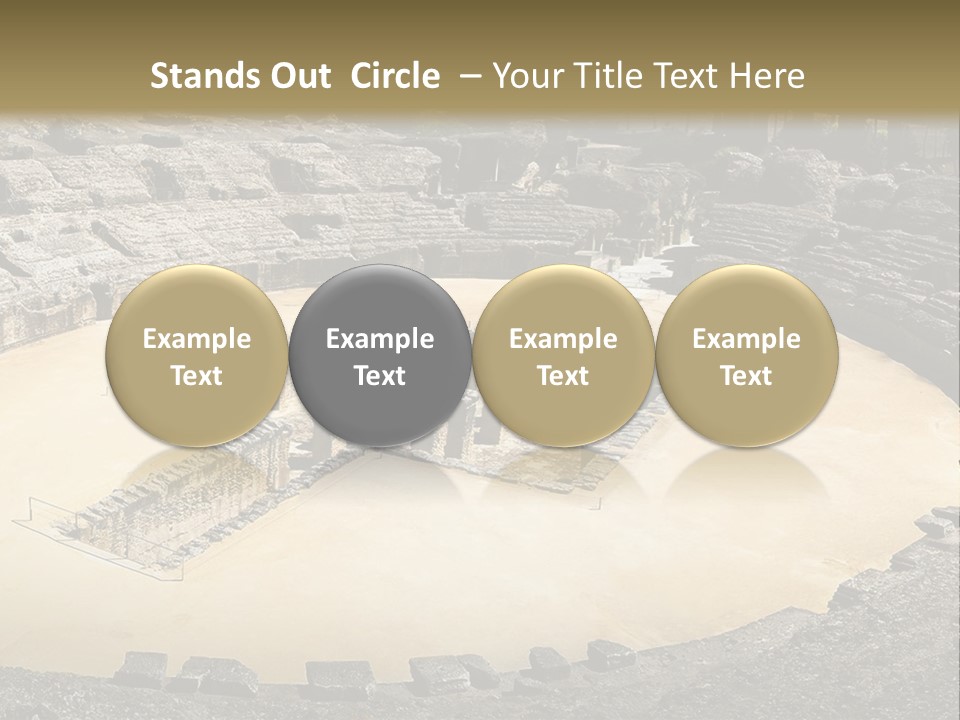 A Theatre With Seats In The Middle Of It PowerPoint Template