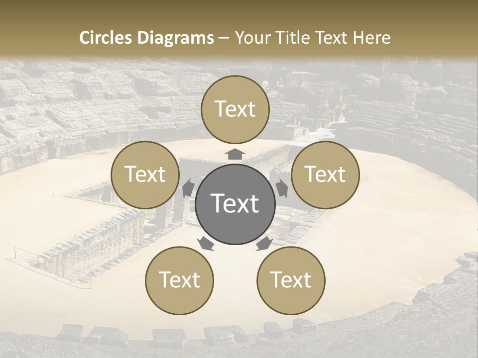 A Theatre With Seats In The Middle Of It PowerPoint Template