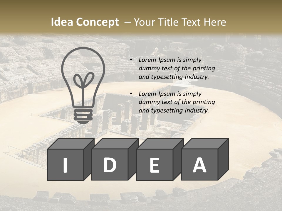 A Theatre With Seats In The Middle Of It PowerPoint Template