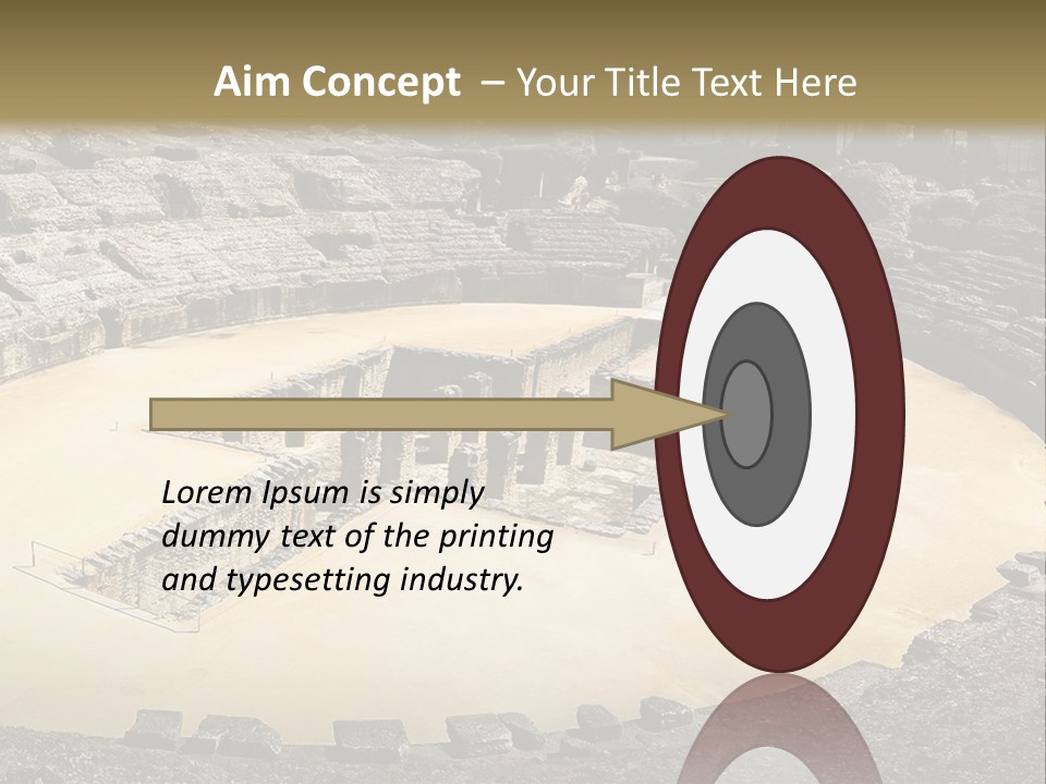 A Theatre With Seats In The Middle Of It PowerPoint Template