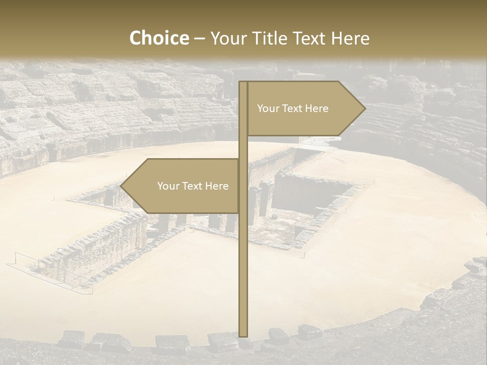 A Theatre With Seats In The Middle Of It PowerPoint Template