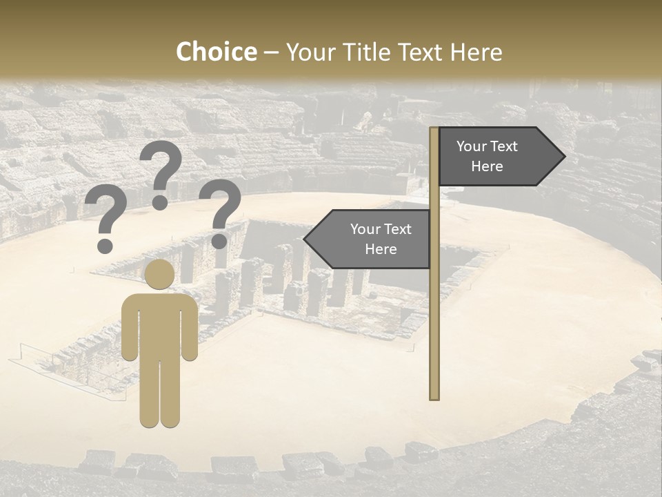 A Theatre With Seats In The Middle Of It PowerPoint Template