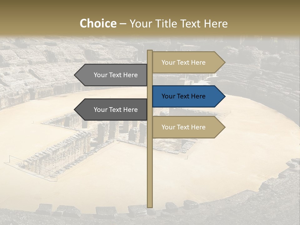 A Theatre With Seats In The Middle Of It PowerPoint Template