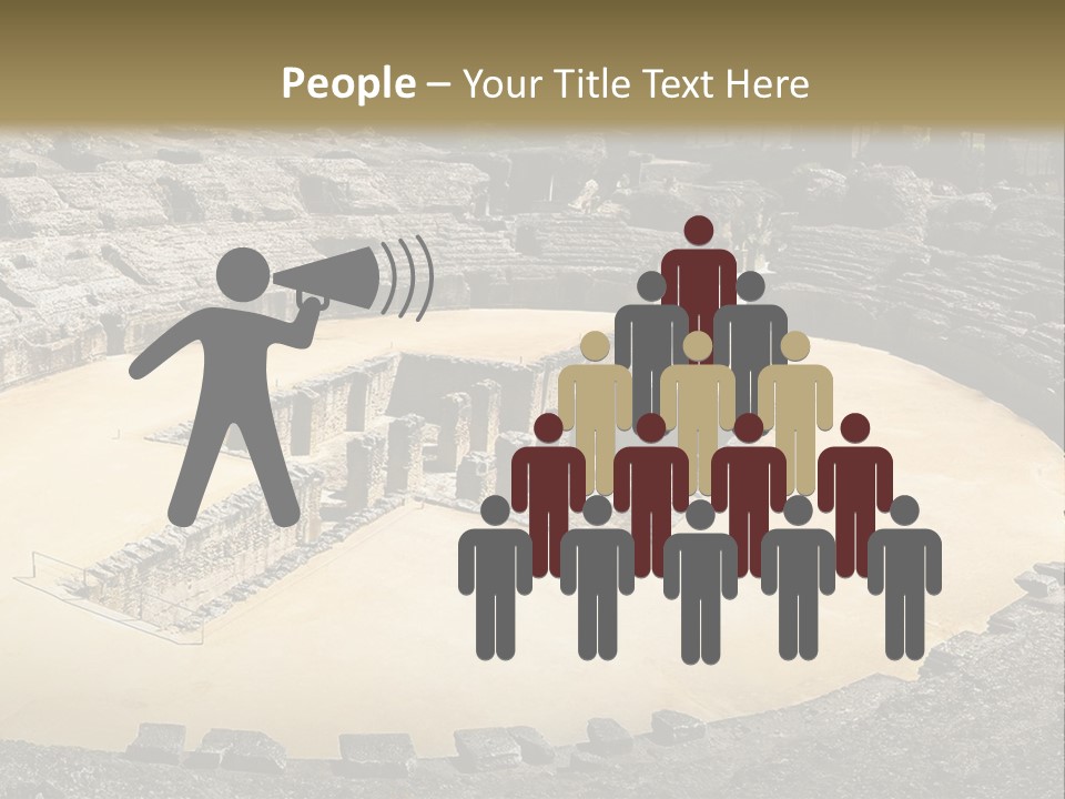 A Theatre With Seats In The Middle Of It PowerPoint Template