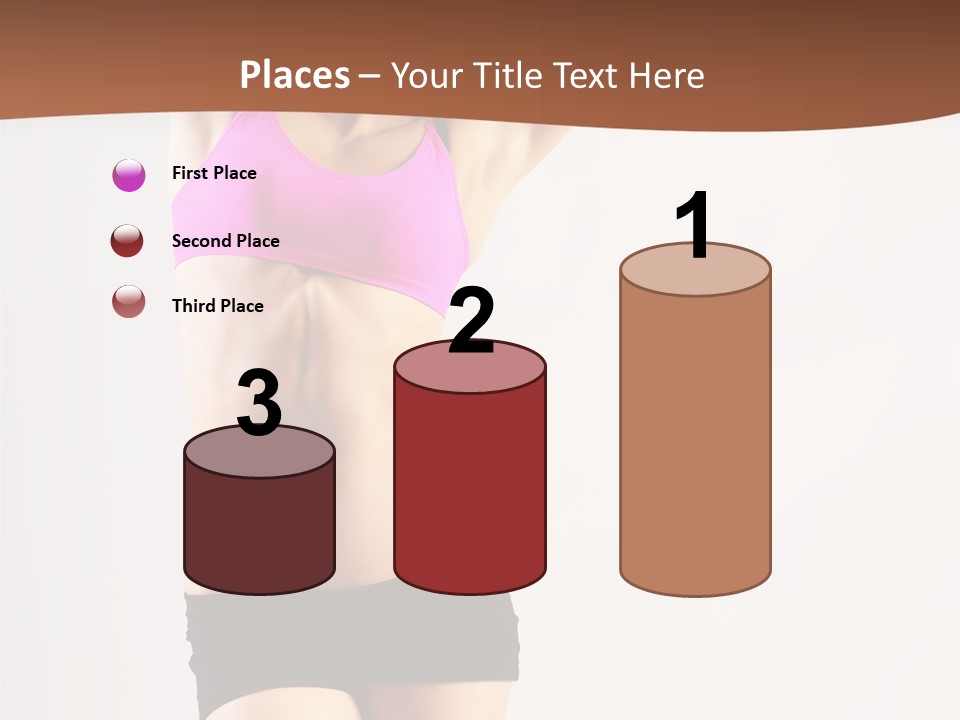 A Woman In A Pink Sports Bra Top And Black Shorts PowerPoint Template