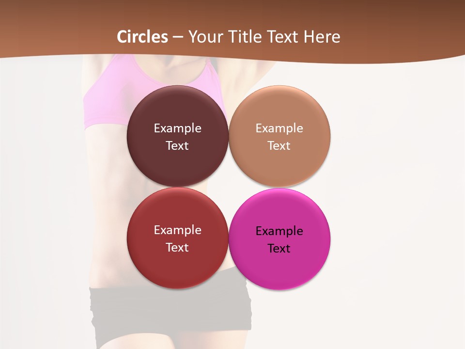 A Woman In A Pink Sports Bra Top And Black Shorts PowerPoint Template