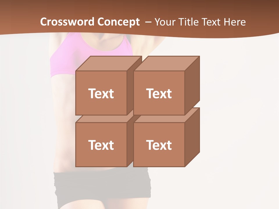A Woman In A Pink Sports Bra Top And Black Shorts PowerPoint Template