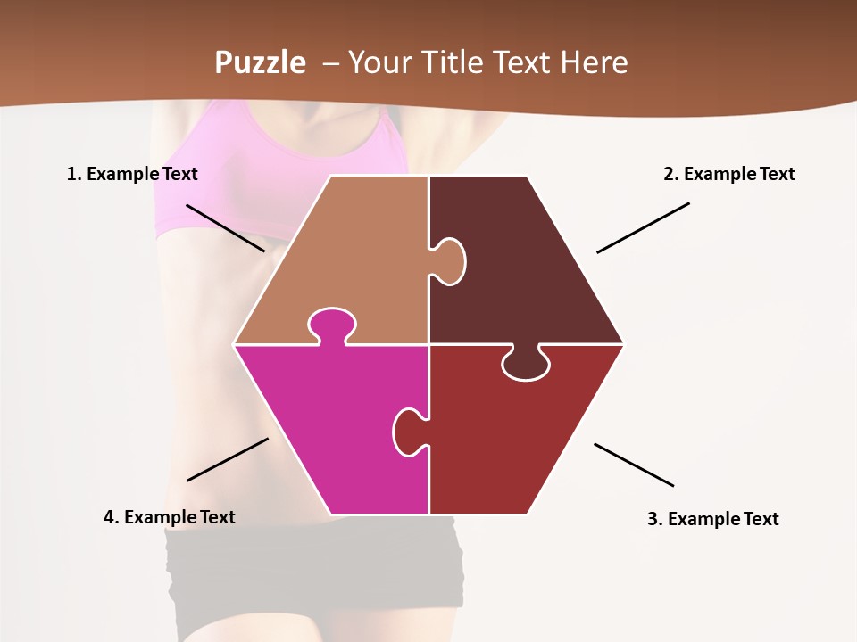 A Woman In A Pink Sports Bra Top And Black Shorts PowerPoint Template