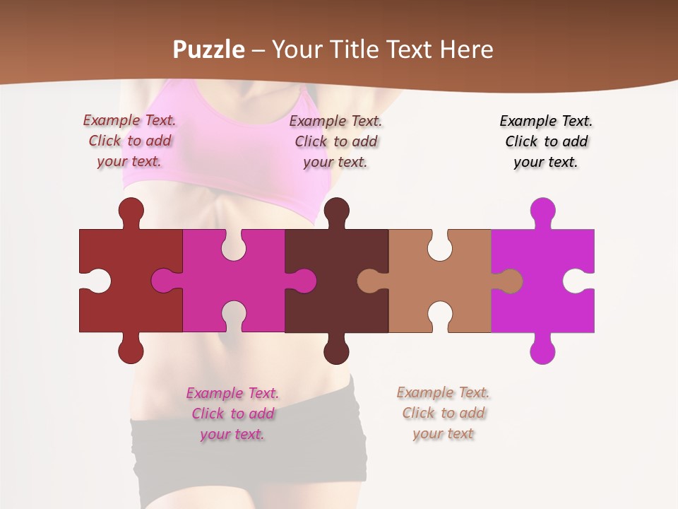 A Woman In A Pink Sports Bra Top And Black Shorts PowerPoint Template