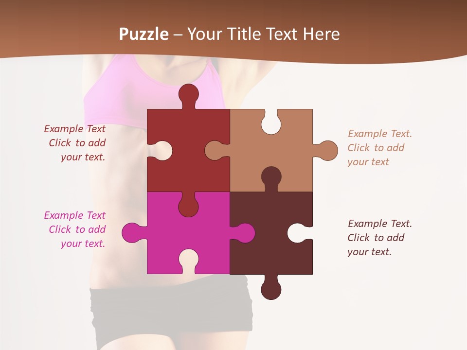 A Woman In A Pink Sports Bra Top And Black Shorts PowerPoint Template