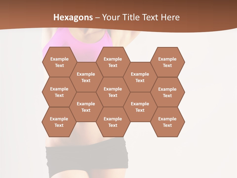 A Woman In A Pink Sports Bra Top And Black Shorts PowerPoint Template