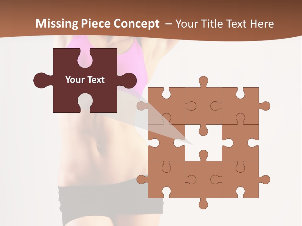 A Woman In A Pink Sports Bra Top And Black Shorts PowerPoint Template