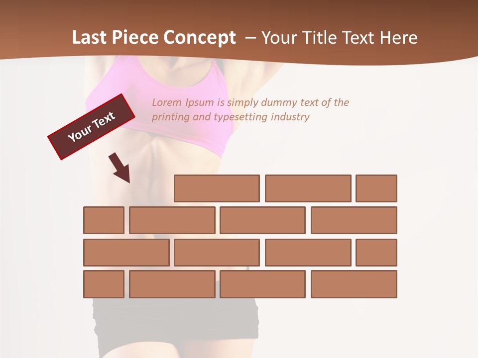 A Woman In A Pink Sports Bra Top And Black Shorts PowerPoint Template
