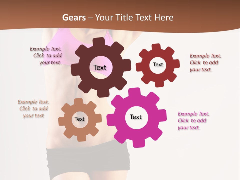 A Woman In A Pink Sports Bra Top And Black Shorts PowerPoint Template