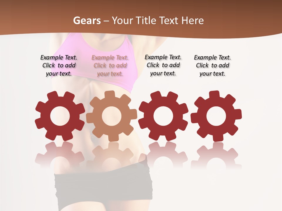 A Woman In A Pink Sports Bra Top And Black Shorts PowerPoint Template