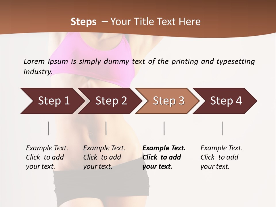 A Woman In A Pink Sports Bra Top And Black Shorts PowerPoint Template