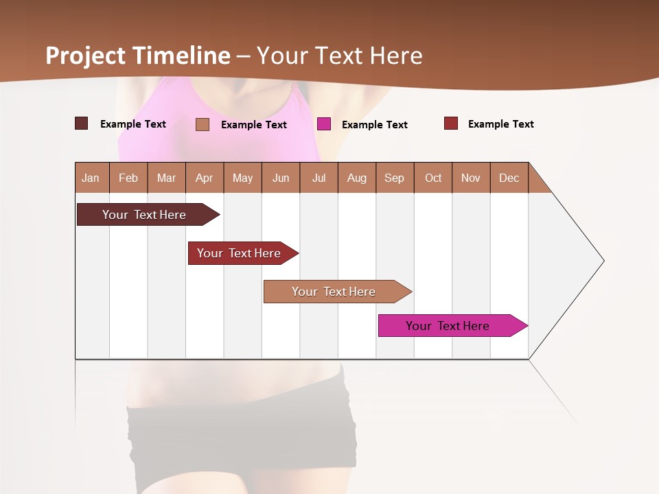 A Woman In A Pink Sports Bra Top And Black Shorts PowerPoint Template