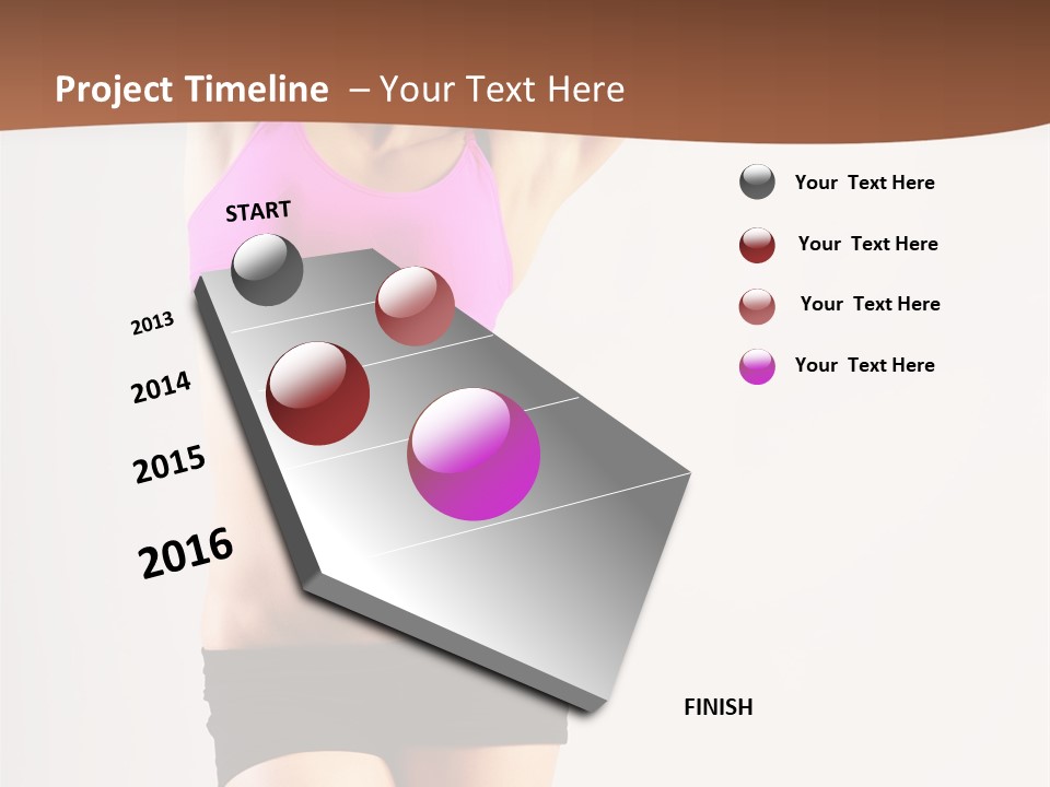 A Woman In A Pink Sports Bra Top And Black Shorts PowerPoint Template