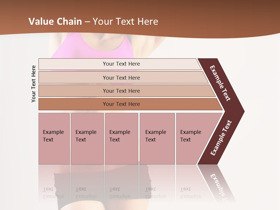 A Woman In A Pink Sports Bra Top And Black Shorts PowerPoint Template