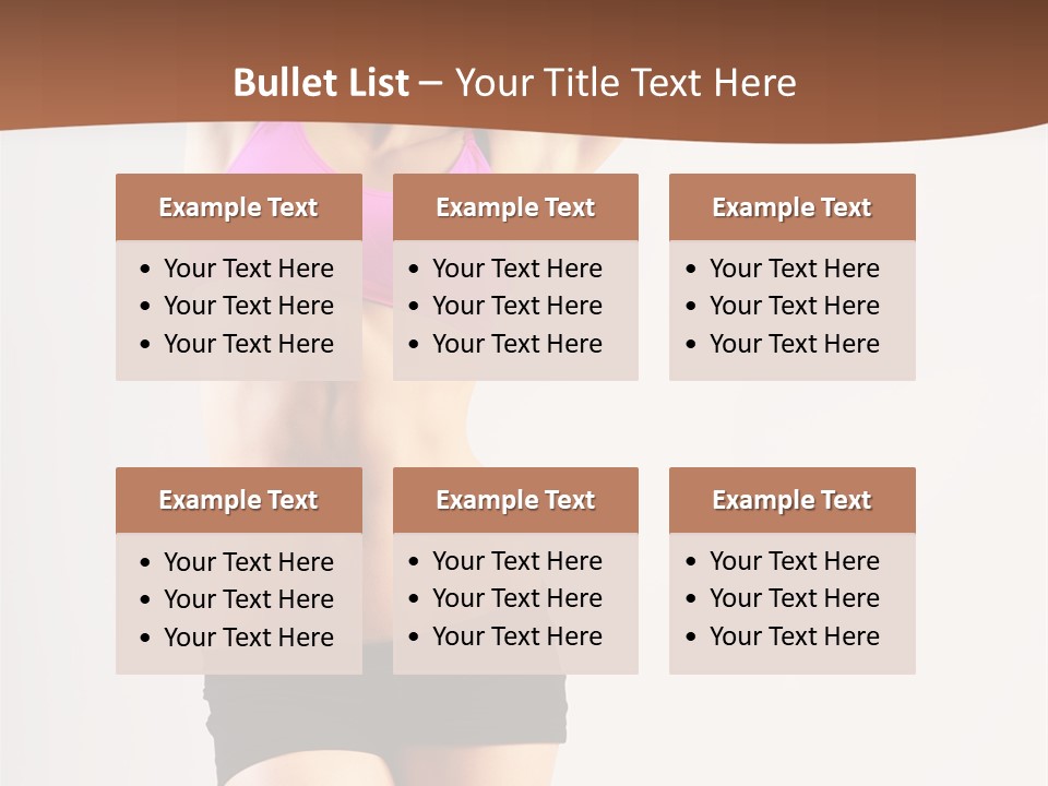 A Woman In A Pink Sports Bra Top And Black Shorts PowerPoint Template