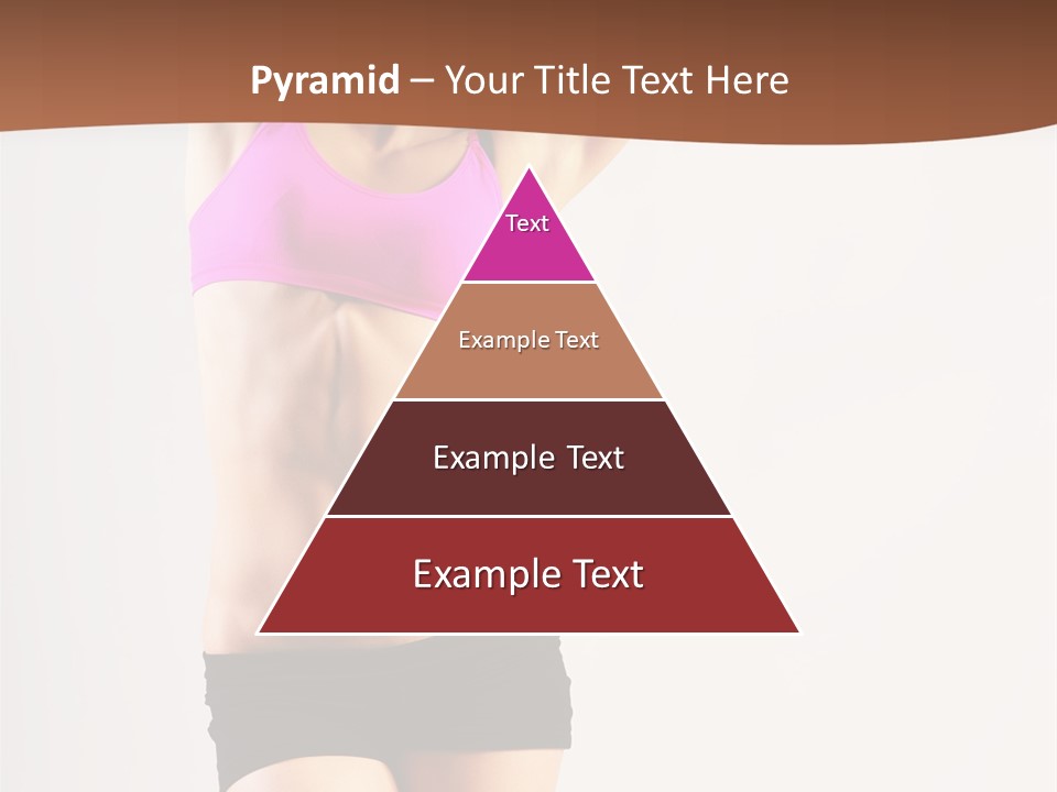 A Woman In A Pink Sports Bra Top And Black Shorts PowerPoint Template