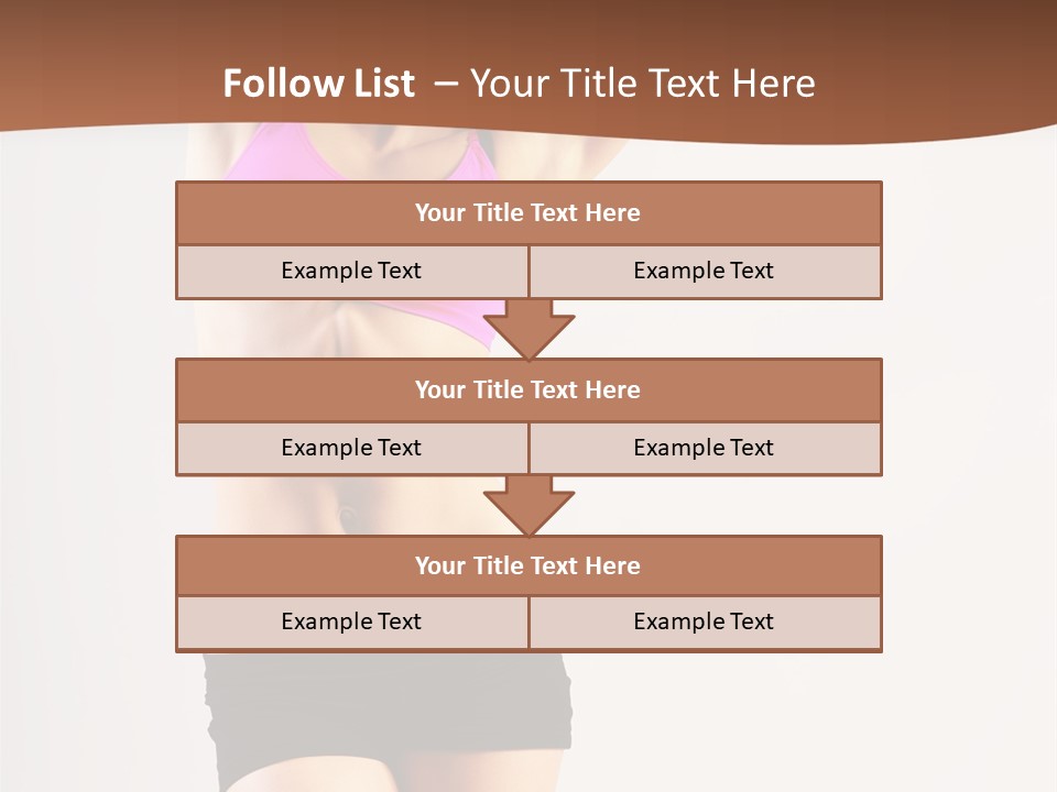 A Woman In A Pink Sports Bra Top And Black Shorts PowerPoint Template
