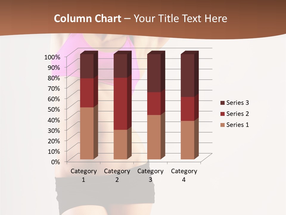 A Woman In A Pink Sports Bra Top And Black Shorts PowerPoint Template