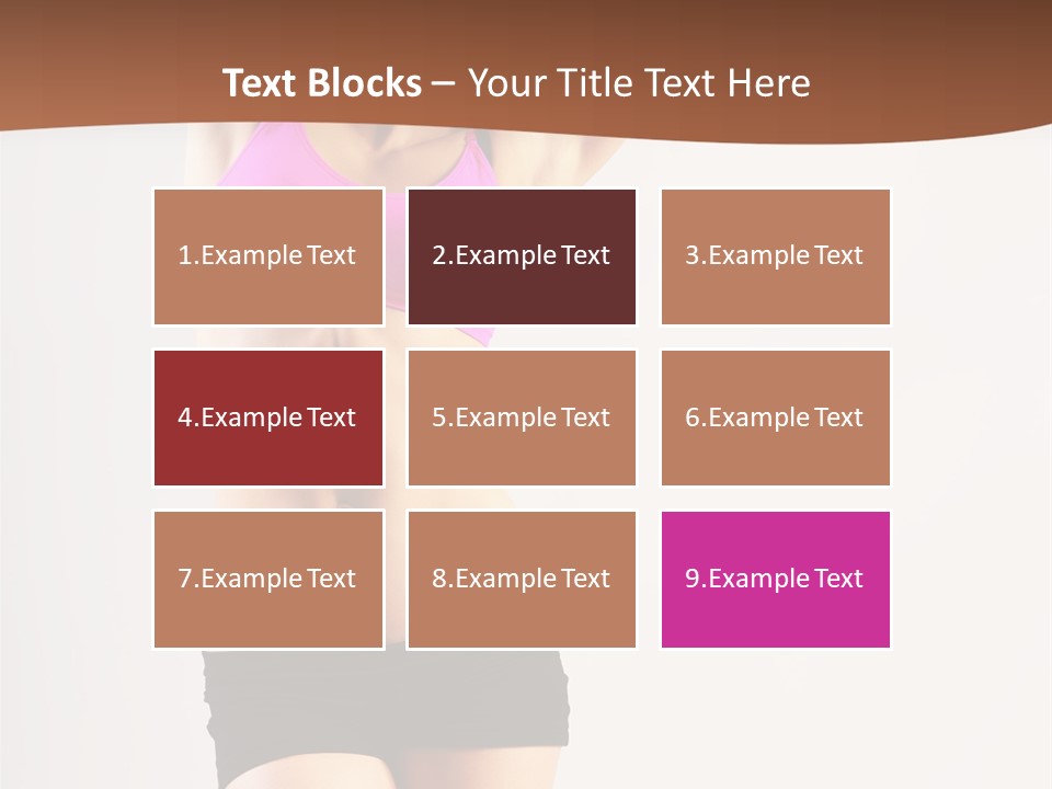 A Woman In A Pink Sports Bra Top And Black Shorts PowerPoint Template