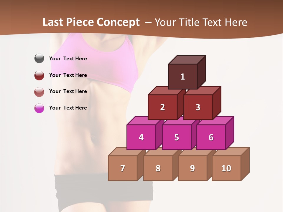 A Woman In A Pink Sports Bra Top And Black Shorts PowerPoint Template