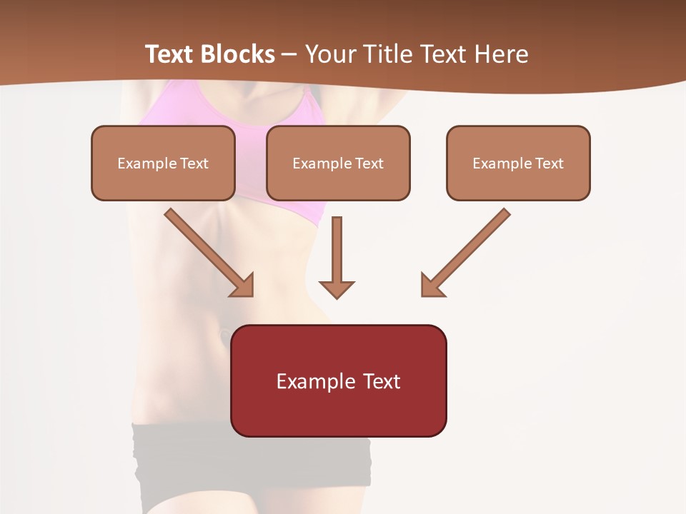 A Woman In A Pink Sports Bra Top And Black Shorts PowerPoint Template