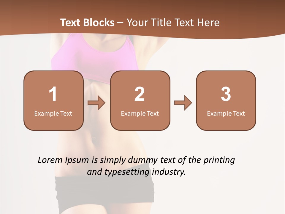 A Woman In A Pink Sports Bra Top And Black Shorts PowerPoint Template