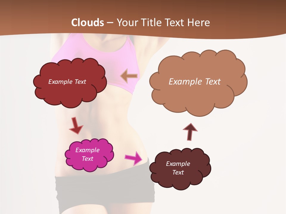 A Woman In A Pink Sports Bra Top And Black Shorts PowerPoint Template