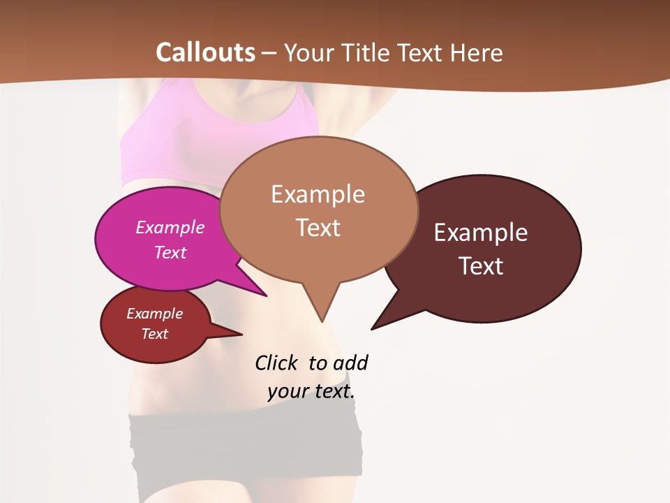 A Woman In A Pink Sports Bra Top And Black Shorts PowerPoint Template