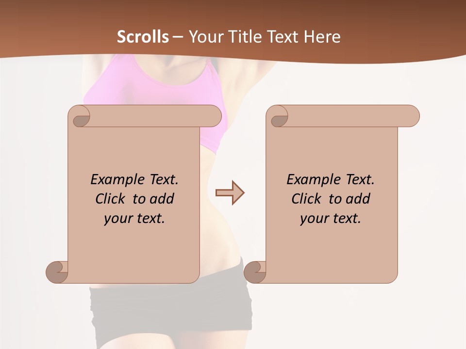 A Woman In A Pink Sports Bra Top And Black Shorts PowerPoint Template