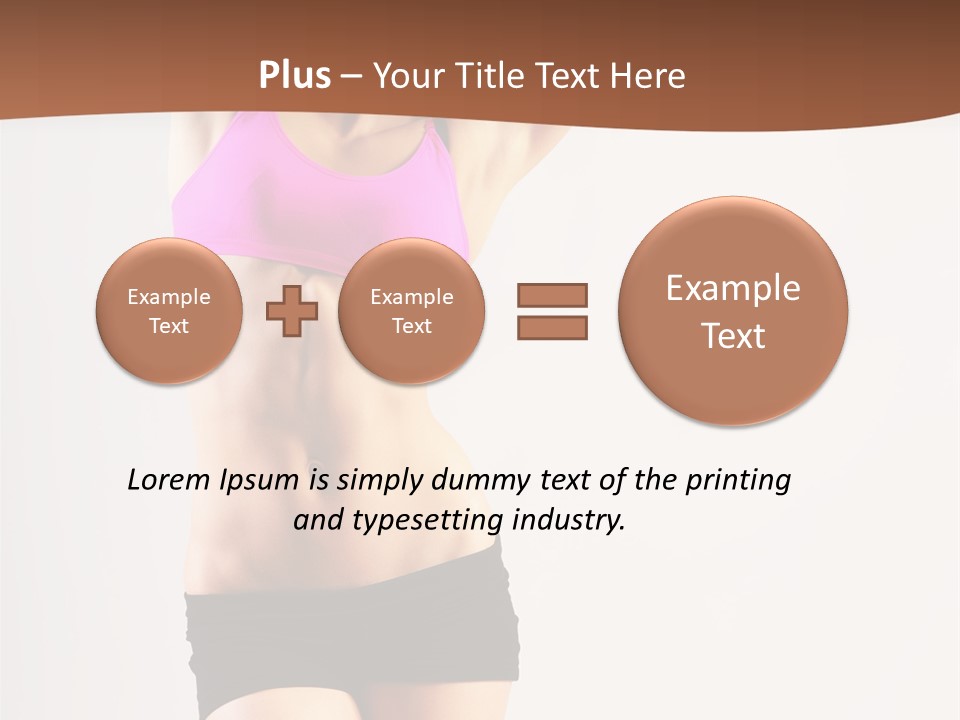 A Woman In A Pink Sports Bra Top And Black Shorts PowerPoint Template
