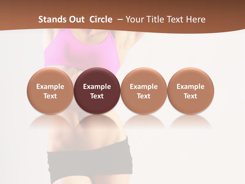 A Woman In A Pink Sports Bra Top And Black Shorts PowerPoint Template